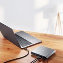 Przełącznik 2-Port 4K DP USB-C KVM Dock Switch with Power