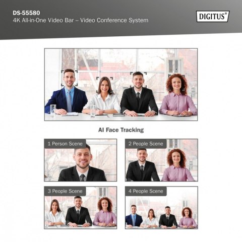 System wideokonferencji 4K ePTZ szeroki kąt 120° Sensor 2.8'' 8MP Hi-Fi, 4 mikrofony, pilot System wideokonferencji 4K ePTZ szeroki kąt 120° Sensor 2.8'' 8MP Hi-Fi, 4 mikrofony, pilot