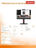 Monitor 21.5 cala ThinkCentre Tiny-in-One 22Gen5 WLED 12N8GAT1EU