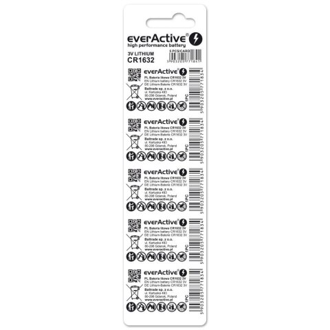 Baterie litowe mini CR1632 blister 5 sztuk Baterie litowe mini CR1632 blister 5 sztuk