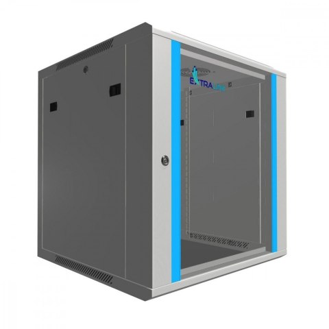 Szafka wisząca rack 12U 600x600 szara szklane drzwi Szafka wisząca rack 12U 600x600 szara szklane drzwi