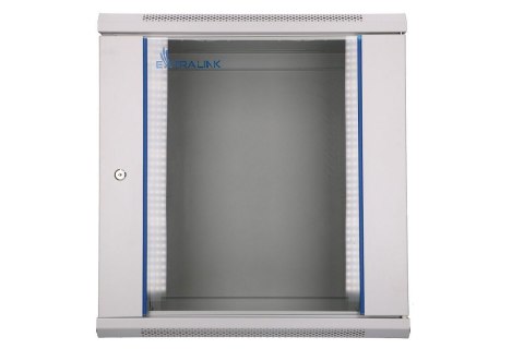 Szafka wisząca rack 12U 600x600 szara szklane drzwi Szafka wisząca rack 12U 600x600 szara szklane drzwi