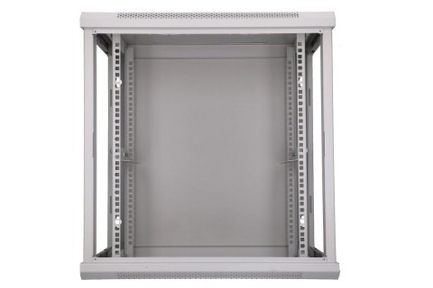 Szafka wisząca rack 12U 600x600 szara szklane drzwi Szafka wisząca rack 12U 600x600 szara szklane drzwi