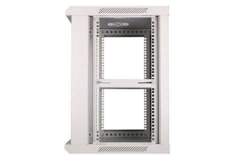 Szafka wisząca rack 12U 600x600 szara szklane drzwi Szafka wisząca rack 12U 600x600 szara szklane drzwi