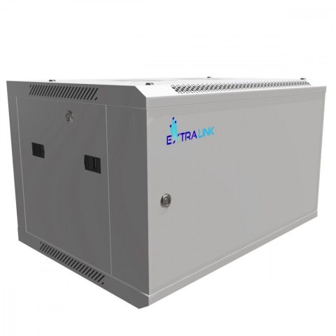 Szafka wisząca rack 6U 600x450 szara z metalowymi drzwiami Szafka wisząca rack 6U 600x450 szara z metalowymi drzwiami