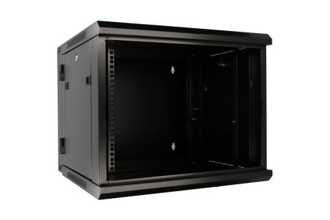 Szafka wisząca rack 6U 600x600 czarna dwusekcyjna Szafka wisząca rack 6U 600x600 czarna dwusekcyjna