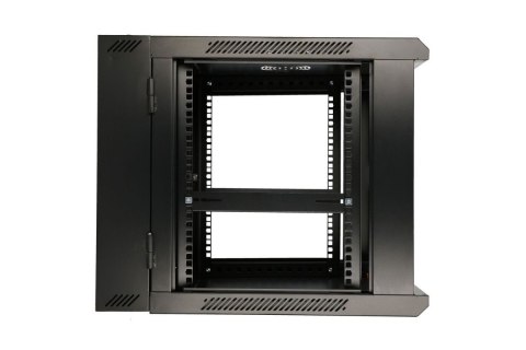 Szafka wisząca rack 6U 600x600 czarna dwusekcyjna Szafka wisząca rack 6U 600x600 czarna dwusekcyjna