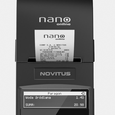 Kasa fiskalna Novitus NANO ONLINE + FISKALIZACJA + ZGŁOSZENIE Kasa fiskalna Novitus NANO ONLINE + FISKALIZACJA + ZGŁOSZENIE