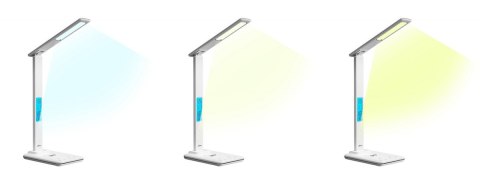 Lampa biurkowa LED z ładowarką indukcyjną LEDITOU MT222 (Biała) Lampa biurkowa LED z ładowarką indukcyjną LEDITOU MT222 (Biała)