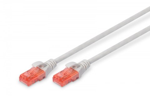 Patch cord U/UTP kat.6 PVC 10m szary Patch cord U/UTP kat.6 PVC 10m szary