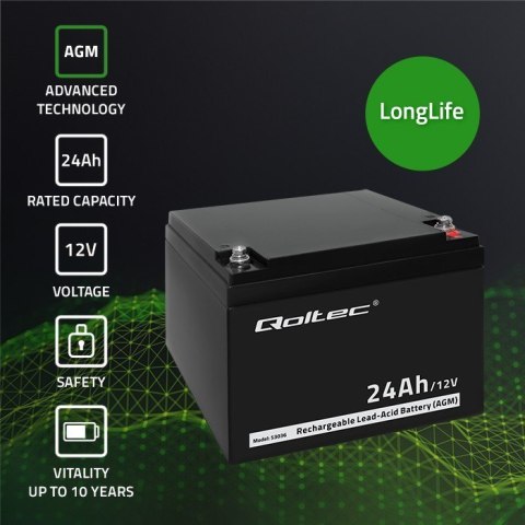 Akumulator AGM | 12V | 24Ah | max.7.2A Akumulator AGM | 12V | 24Ah | max.7.2A