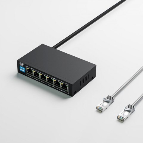 Switch KRIOS PoE 4x Gigabit PoE/PoE+, 2x RJ45 Uplink Gigabit, 60W Switch KRIOS PoE 4x Gigabit PoE/PoE+, 2x RJ45 Uplink Gigabit, 60W