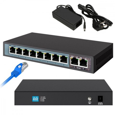 Switch Perses 8X EX-SG1008PE 10/100/1000M TX PoE AT/AF, Full Gigabit PoE Switch Perses 8X EX-SG1008PE 10/100/1000M TX PoE AT/AF, Full Gigabit PoE