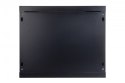 Szafa sieciowa wisząca 19 cali 9U rack 600x600, drzwi szyba, niedzielona, niezłożona, Czarna