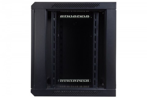 Szafa sieciowa wisząca 19 cali 9U rack 600x600, drzwi szyba, niedzielona, niezłożona, Czarna Szafa sieciowa wisząca 19 cali 9U rack 600x600, drzwi szyba, niedzielona, niezłożona, Czarna