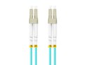 Patchcord światłowodowy mm lc/upc-lc/upc duplex 3.0mm om3 50/125 0.5m aqua