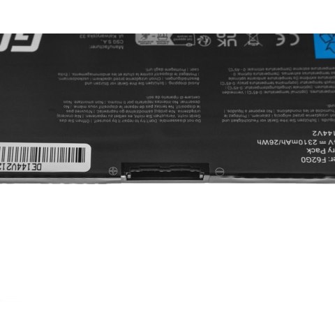 Bateria F62G0 11,4V 2310mAh do Dell Inspiron 13 7380, Vostro 5370 Bateria F62G0 11,4V 2310mAh do Dell Inspiron 13 7380, Vostro 5370