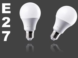 Żarówka LED E27 9W=60W ciepła jasna 3000K, 2 pack