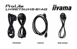 Monitor wielkoformatowy 97.5 cala ProLite LH9875UHS-B1AG 24/7,IPS,ANDROID.11,4K,OPS-PC-SLOT, 2x16W,DAISY.CHAIN,WiFi,500cd/m2