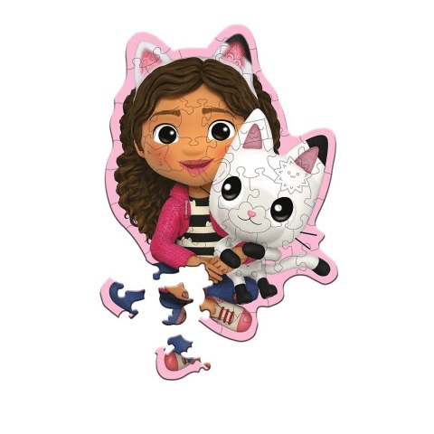 Puzzle drewniane 50 elementów Gabby i jej kotek Puzzle drewniane 50 elementów Gabby i jej kotek