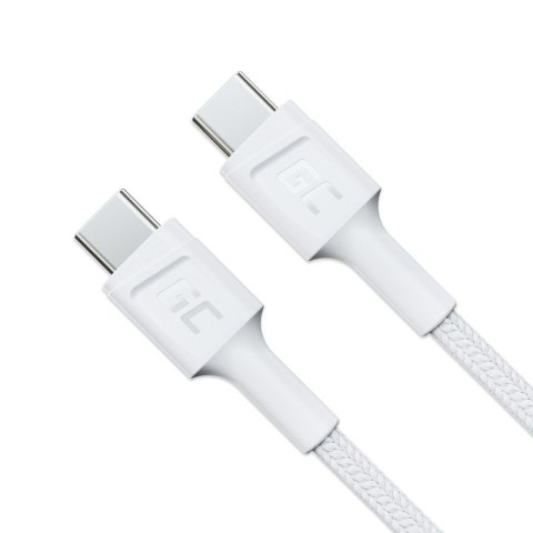 Kabel GC PowerStream USB-C do USB-C 30 cm, PD 60W, QC 3.0, biały Kabel GC PowerStream USB-C do USB-C 30 cm, PD 60W, QC 3.0, biały