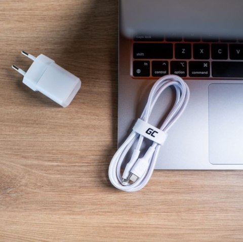 Kabel PowerStream USB-C do Lightning 1m MFI, PD, biały Kabel PowerStream USB-C do Lightning 1m MFI, PD, biały