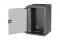 Szafa sieciowa wisząca 10 cali 9U, SOHO PRO 457 x 316 x 298 mm, nośność 60kg, drzwi szyba, niezłożona, Czarna