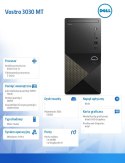 Komputer Vostro 3030MT Win11Pro i3-14100/16GB/512GB SSD/Intel UHD 730/WLAN+BT/KB/Mouse/3YPS
