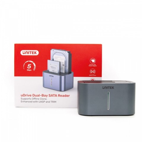 Stacja dokująca 2x SATA 2,5/ 3,5; CLONE; 5 Gbps Stacja dokująca 2x SATA 2,5/ 3,5; CLONE; 5 Gbps