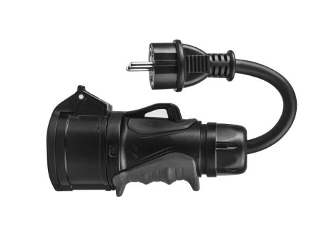 Przejściówka Adapter siłowy CEE 16A 400V 5P do Schuko 230V Przejściówka Adapter siłowy CEE 16A 400V 5P do Schuko 230V
