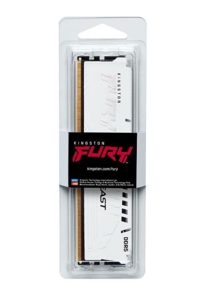 Pamięć DDR5 Fury Beast 16GB(1*16GB)/6400 CL32 EXPO biała Pamięć DDR5 Fury Beast 16GB(1*16GB)/6400 CL32 EXPO biała