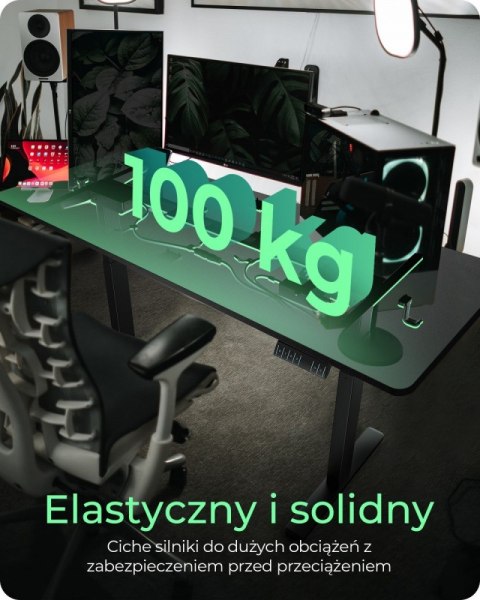 Biurko elektrycznie regulowane z blatem IB-EW122B-TT 140x70 cm do siedzenia i stania Biurko elektrycznie regulowane z blatem IB-EW122B-TT 140x70 cm do siedzenia i stania