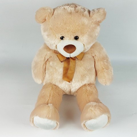 Maskotka Miś pluszowy z kokardką 70 cm beżowy Maskotka Miś pluszowy z kokardką 70 cm beżowy