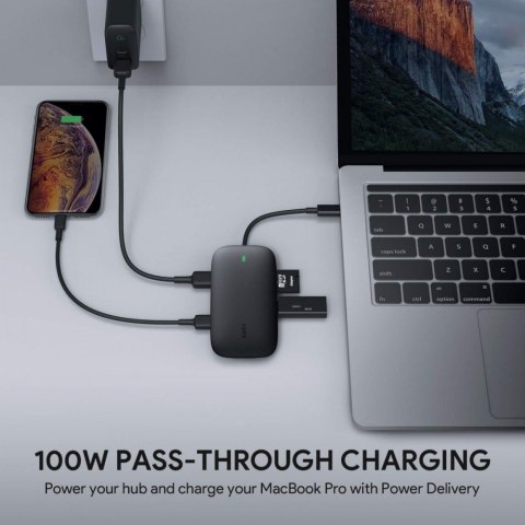 CB-C71 aluminiowy HUB USB-C | 8w1 | RJ45 Ethernet 10/100/1000Mbps | 3xUSB 3.1 | HDMI 4k@30Hz | SD i microSD | USB-C Power Delive CB-C71 aluminiowy HUB USB-C | 8w1 | RJ45 Ethernet 10/100/1000Mbps | 3xUSB 3.1 | HDMI 4k@30Hz | SD i microSD | USB-C Power Delive