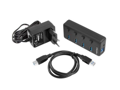 Hub USB 4 porty Mantis 2 USB 3.0 z włącznikiem + zasilacz Hub USB 4 porty Mantis 2 USB 3.0 z włącznikiem + zasilacz