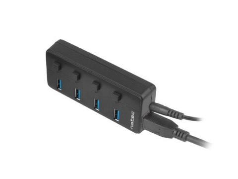 Hub USB 4 porty Mantis 2 USB 3.0 z włącznikiem + zasilacz Hub USB 4 porty Mantis 2 USB 3.0 z włącznikiem + zasilacz
