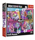 Puzzle 4w1 Monster High Elektryzujący dzień