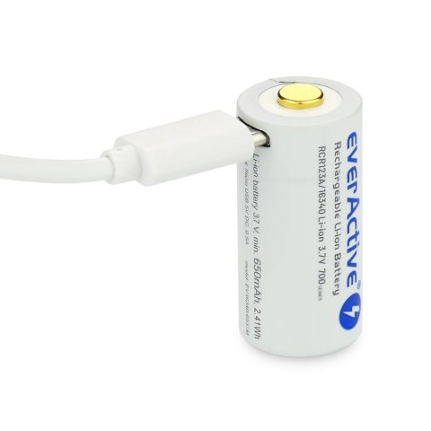 Akumulator 16340 3,7V Li-ion 700 mAh micro USB Akumulator 16340 3,7V Li-ion 700 mAh micro USB