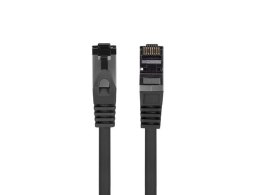Patchcord kat.8.1 S/FTP LSZH CU 0.5m czarny fluke passed