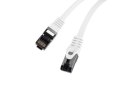 Patchcord kat.8.1 S/FTP LSZH CU 1.5m biały fluke passed