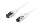 Patchcord kat.8.1 S/FTP LSZH CU 2m biały fluke passed