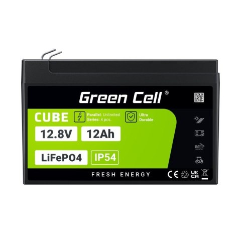 Akumulator CUBE LiFePO4 12Ah 12V/12.8V 153.6Wh Akumulator CUBE LiFePO4 12Ah 12V/12.8V 153.6Wh