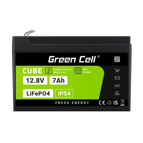 Akumulator CUBE LiFePO4 7Ah 12V/12.8V 89.6Wh Akumulator CUBE LiFePO4 7Ah 12V/12.8V 89.6Wh