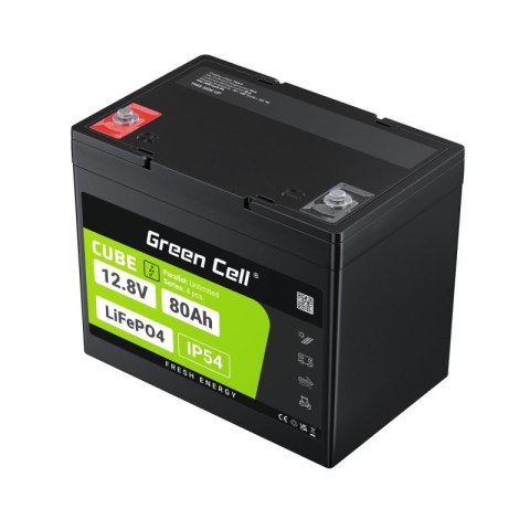 Akumulator CUBE LiFePO4 80Ah 12V/12.8V 1024Wh Akumulator CUBE LiFePO4 80Ah 12V/12.8V 1024Wh