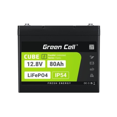 Akumulator CUBE LiFePO4 80Ah 12V/12.8V 1024Wh Akumulator CUBE LiFePO4 80Ah 12V/12.8V 1024Wh
