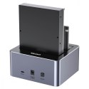 Stacja klonująca dyski 2x 2,5/3,5; CLONE; USB-C 10 Gbps
