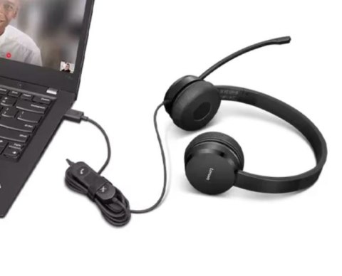 Analogowy zestaw słuchawkowy USB-A Wired Stereo On-Ear Headset 4XD1K18260 Analogowy zestaw słuchawkowy USB-A Wired Stereo On-Ear Headset 4XD1K18260