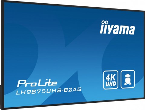 Monitor 98 cali LH9875UHS-B2AG,24/7,IPS,ANDROID.11,4K,3xHDMI,DP,RJ45, VGA,DVI,2xUSB Monitor 98 cali LH9875UHS-B2AG,24/7,IPS,ANDROID.11,4K,3xHDMI,DP,RJ45, VGA,DVI,2xUSB