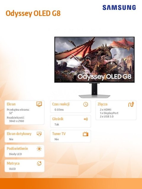 Monitor 32 cale LS32DG802SUXDU Monitor 32 cale LS32DG802SUXDU