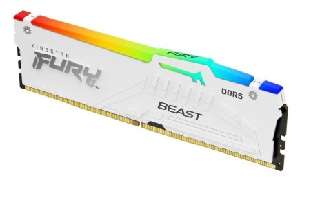 Pamięć do PC DDR5 Fury Beast RGB 16GB(1*16GB)/6000 CL36 biała Pamięć do PC DDR5 Fury Beast RGB 16GB(1*16GB)/6000 CL36 biała